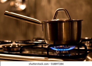 Pan On A Gas Burner