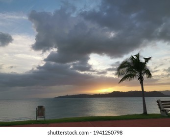 Panama City Amador Causeway At Sunset 