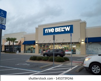 Panama City Beach, Florida / USA - July 13 2019: The Front Side Of Five Below Near Pier Park.