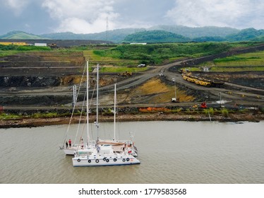 Panama City, Panama - May 08, 2011: Panama Canal Expansion Work Area 