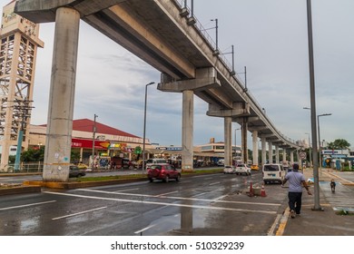 PANAMA CITY, PANAMA - MAY 29, 2016: Elevated Section Of Panama Metro.