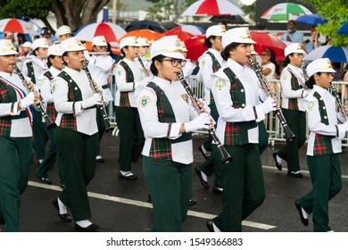 Panama City, Panama - Nov 3rd, 2019 - People During Panama National Day Parade Celebrating The Separation Of Panama From Colombia.