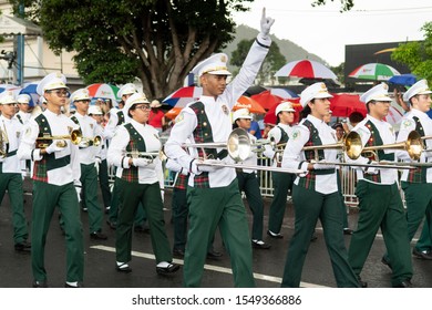 Panama City, Panama - Nov 3rd, 2019 - People During Panama National Day Parade Celebrating The Separation Of Panama From Colombia.