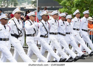 Panama City, Panama - Nov 3rd, 2019 - People Performing During Panama National Day Parade Celebrating The Separation Of Panama From Colombia.