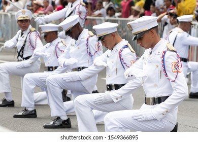 Panama City, Panama - Nov 3rd, 2019 - People Performing During Panama National Day Parade Celebrating The Separation Of Panama From Colombia. Selective Focus.