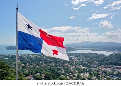 Panama Flag Cerro Ancon Hill