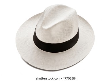 Panama Hat Model Isolated Over White Background