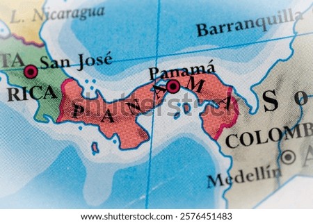 Panama highlighted on a world map.