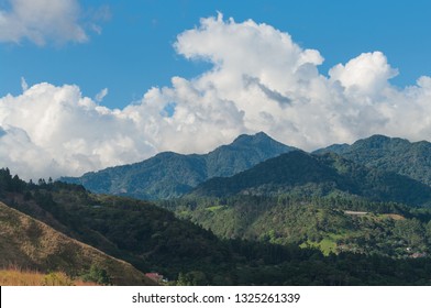 Panama landscape taken from the town of Boquete in the Chiriqui province looking toward the Volcan Baru area. - Shutterstock ID 1325261339