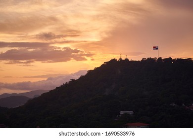 Panamenian Flag In Cerro Ancon