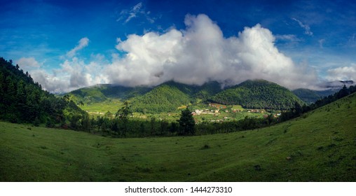 The panaromic view of chitlang village.