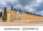 The Panathenaic Stadium, the 1896 Olympic Game stadium, in Athens, Greece