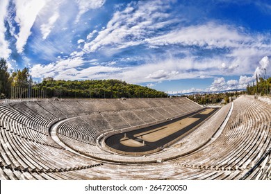 Panathenaic stadium in Athens, Greece (hosted the first modern Olympic Games in 1896