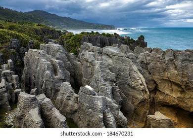 Pancake Rocks Near Punakaiki