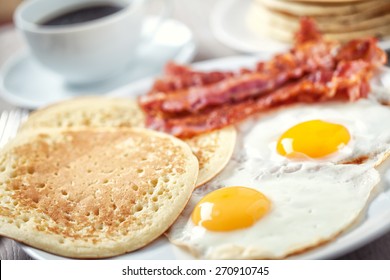 Pancakes With Bacon And Eggs