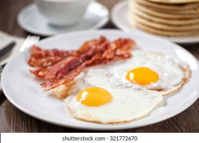 Pancakes With Bacon And Eggs