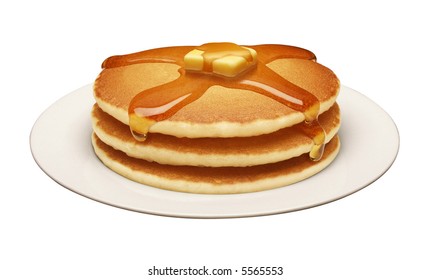 Pancakes isolated on a white background