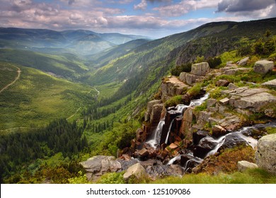 Pancavsky Waterfall In Krkonose Mountain - Czech Republic