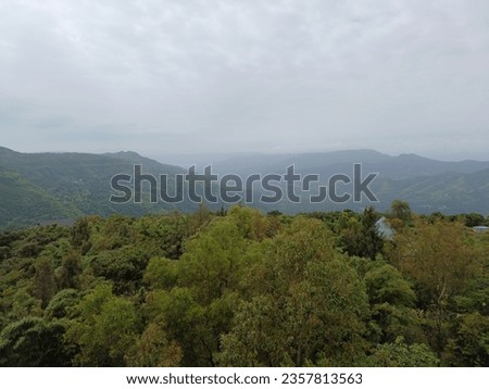 Panchgani, Maharashtra, India - September 4, 2023: A view of the lush green surroundings during monsoons