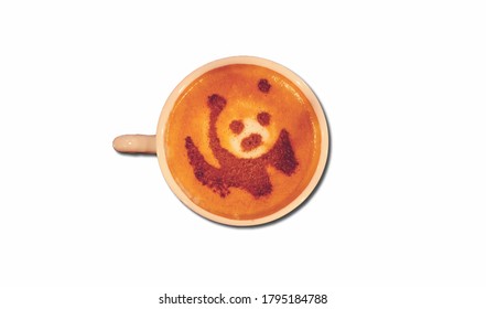 Panda Bear Coffee Bears Cub Cappuccino Shop. 