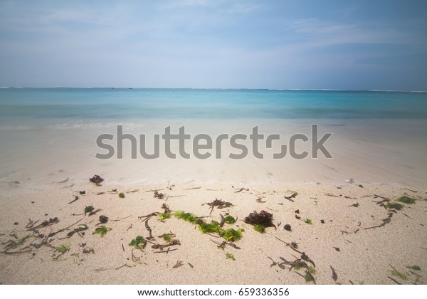 Pandawa Beach Locally Referred Pantai Pandawa Stock Photo