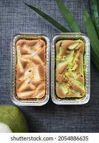 Pandon Leaf And Young Coconut Cake In Aluminium Foil Box