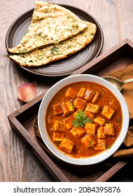 Paneer Butter Masala With Garlic Naan Tasty Indian Food. Punjabi Food, Desi Food.