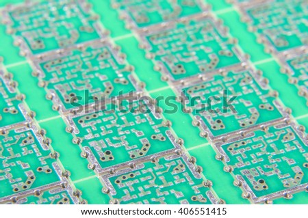 Panelized electronic PCBs prepared for assembling
