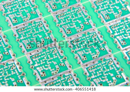 Panelized electronic PCBs prepared for assembling