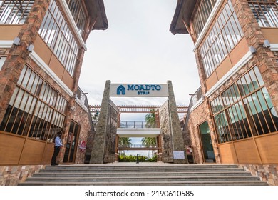 Panglao Island, Bohol, Philippines - May 2022: Entrance Of Moadto Strip Mall, A Shopping And Retail Destination In Doljo Beach.