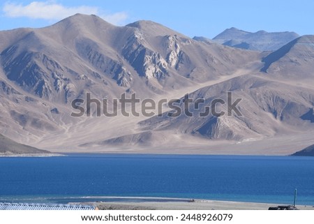 Pangong Lake is one of the world's highest saltwater lakes in the world situated at elevation of 14,270 feet (4,350 meters) above sea level, the lake presents a surreal spectacle.
