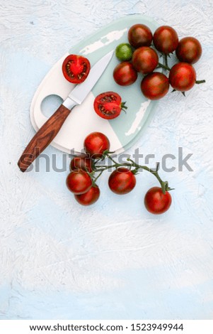 Similar – Image, Stock Photo ripe red cherry tomatoes