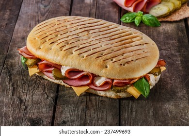panini with ham and cheese