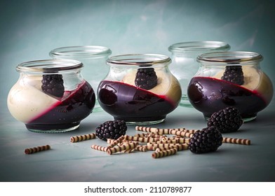 Panna Cotta  With Blackberry Jelly