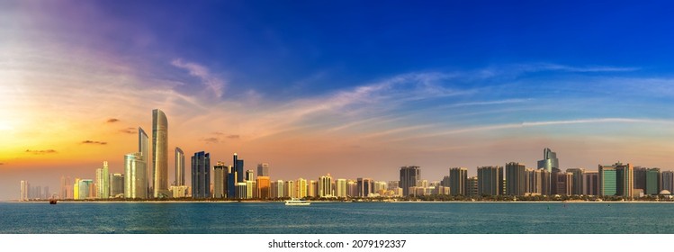 Panorama of Abu Dhabi Skyline in a summer day, United Arab Emirates - Shutterstock ID 2079192337