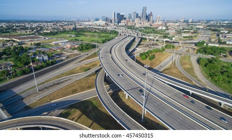 Panorama Aerial View Houston Downtown Interstate Stock Photo (Edit Now ...