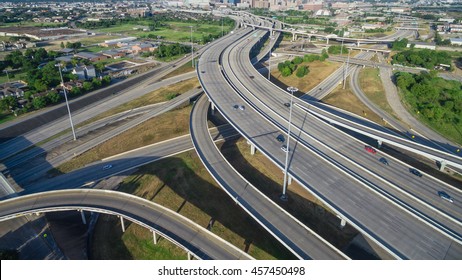 Panorama Aerial View Houston Downtown Interstate Stock Photo 457450498 ...