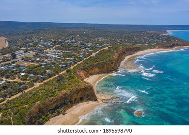 Panorama Of Aireys Inlet Town In Australia