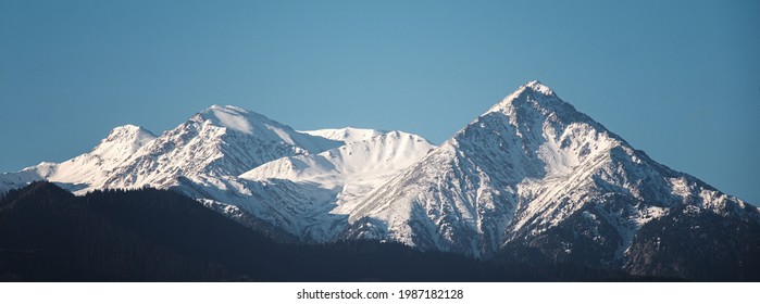 Panorama of Almaty mountains Almaty peak  - Shutterstock ID 1987182128