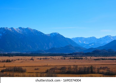 Panorama der Alpen und der Murnauer Moss
