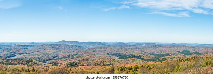 Panorama Of Appalachian Mountain Valley In West Virginia From Spruce Knob