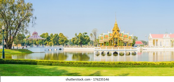 Panorama Architecture Bang pa in palace thailand