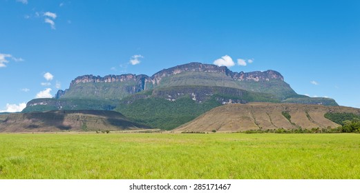 Panorama Of Auyantepui In Canaima National Park, Venezuela