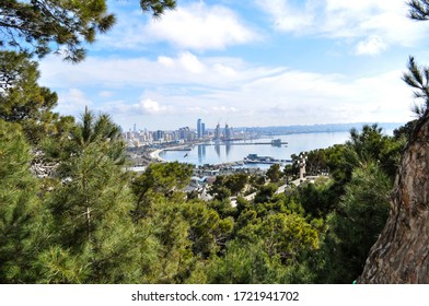 Panorama Of Baku From The Highland Park