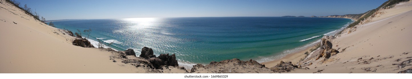 Panorama of Beach and Ocean