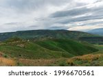 panorama of beautiful nature on the northern border of Israel with Jordan