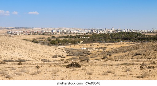 Panorama of Beer-Sheva city, Israel