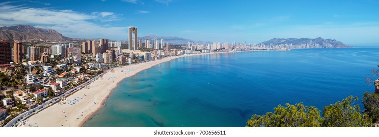 Panorama Of Benidorm In Spain