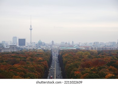 Panorama Of Berlin Center And Big Tiergarten Park, The View From The Column Of Victory	