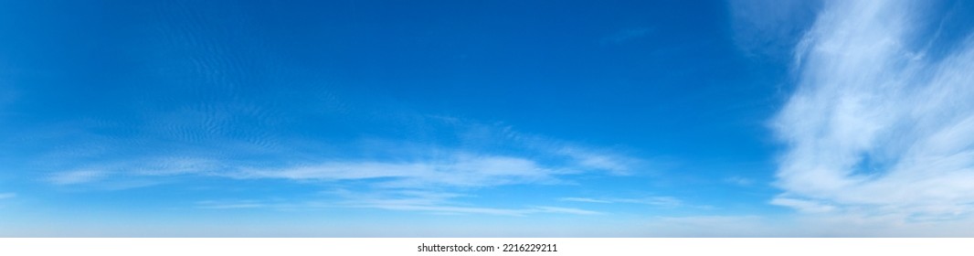 Panorama Blue sky and white clouds. Bfluffy cloud in the blue sky background - Shutterstock ID 2216229211
